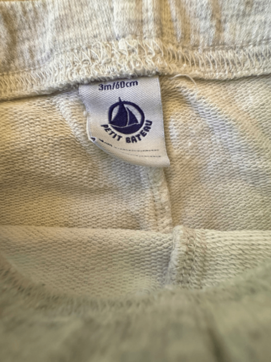 Hosen Hellgrau meliert Gr.60cm | Petit Bateau