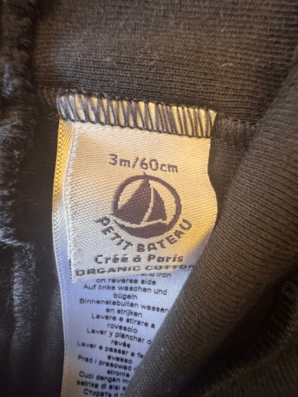 Baby Shorts Dunkelblau aus Bio-Baumwolle Gr. 60  | Petit Bateau
