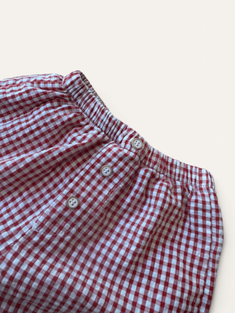 Baumwollhose im Vichy-Karo (Rot/Weiß) Gr.80 | Zara