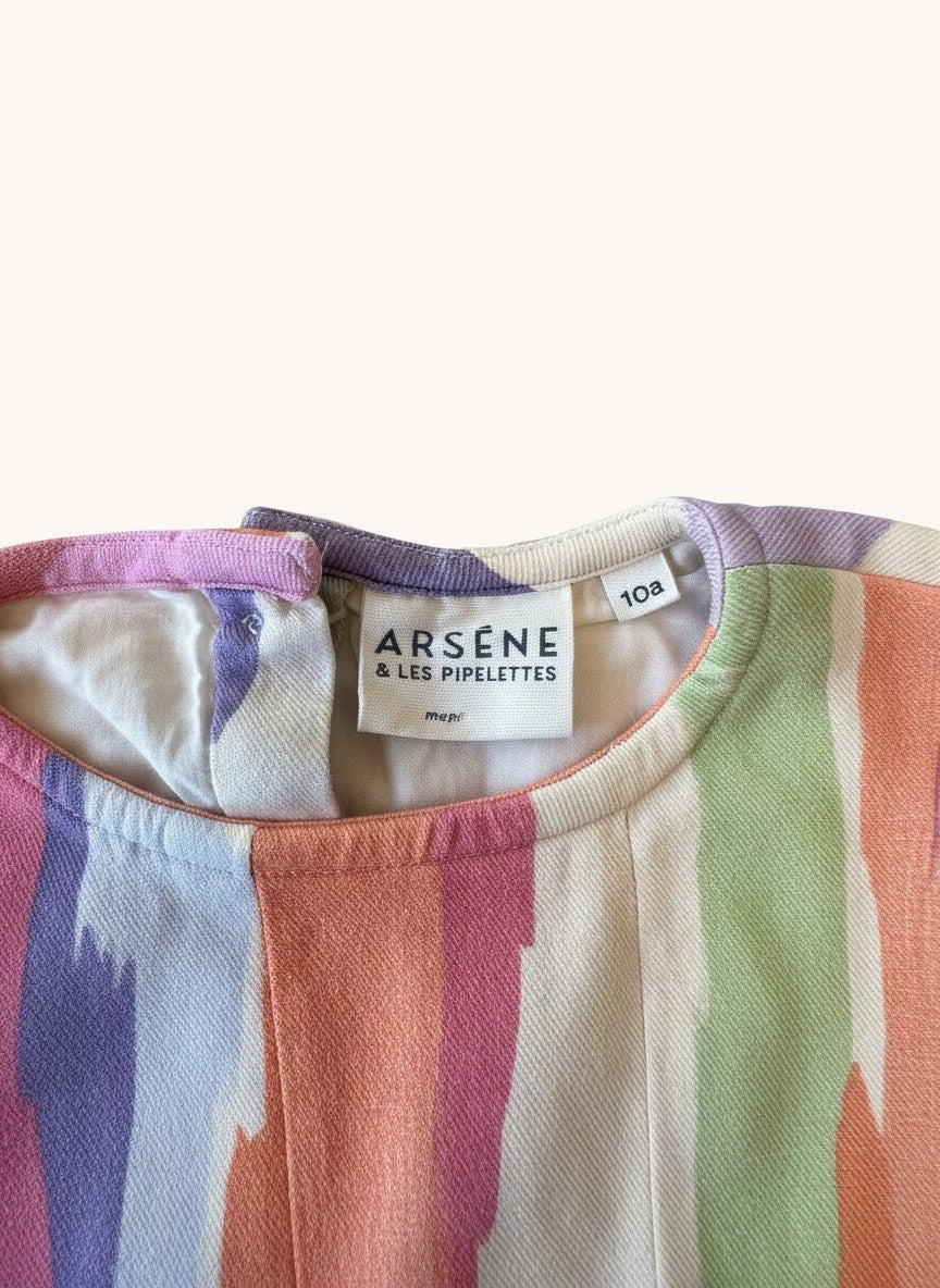 Mädchen-Kleid mit abstraktem Pastell-Muster Gr.140 | Arsène & Les Pipelettes