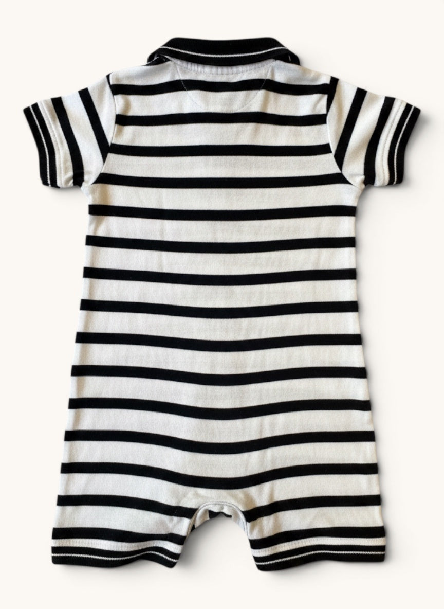 Maritimer Baby-Spieler / Einteiler im Polo-Look Gr.80 | Captain Corsaire