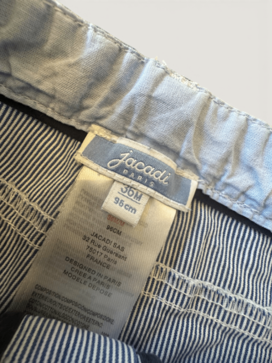 Baby-/Kleinkind-Hose aus Feincord in Blau-Weiß gestreift Gr.92/96 | Jacadi Paris