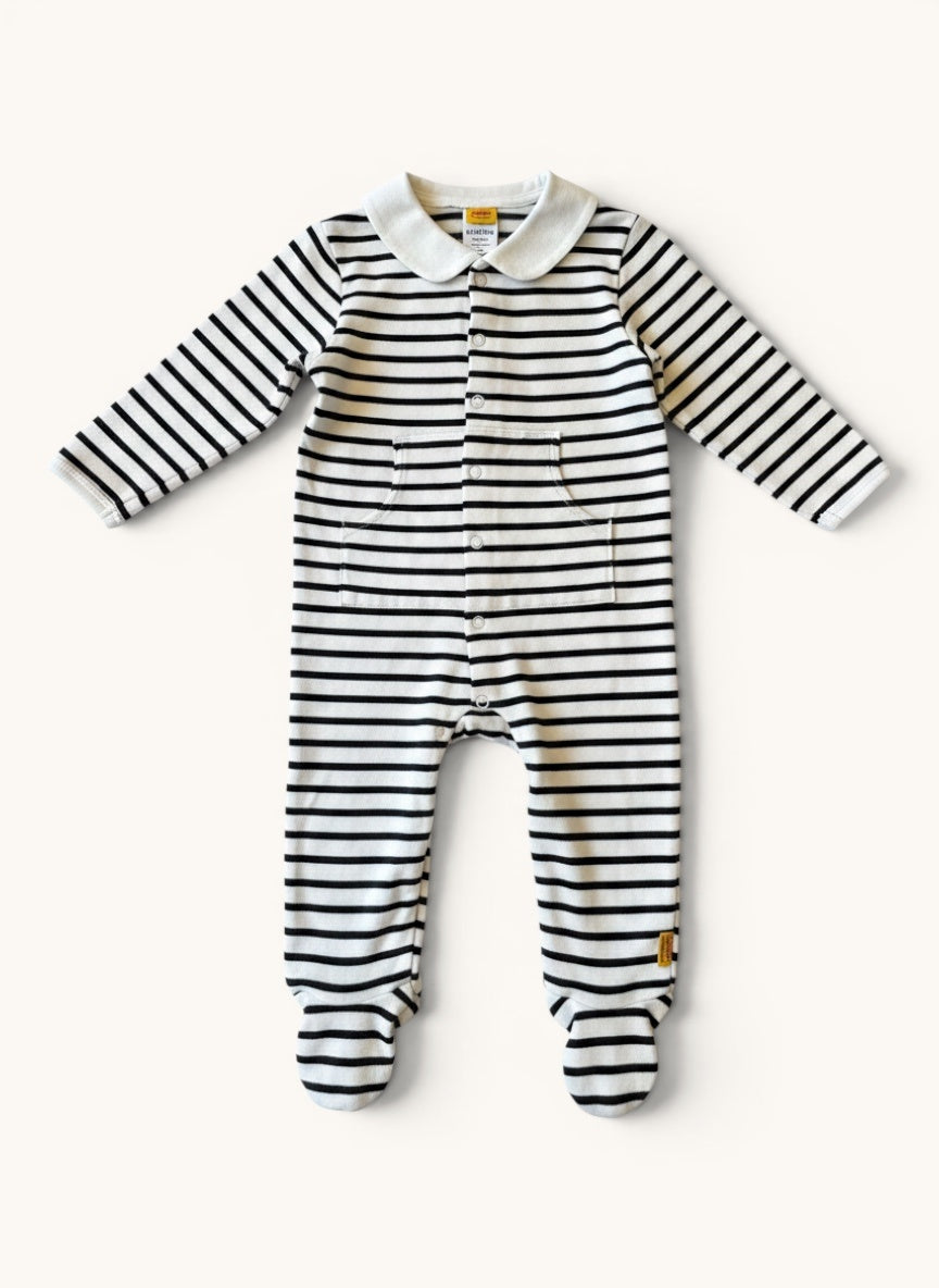 Baby-Strampler im maritimen Matrosen-Look – Gr.74cm | Steiff
