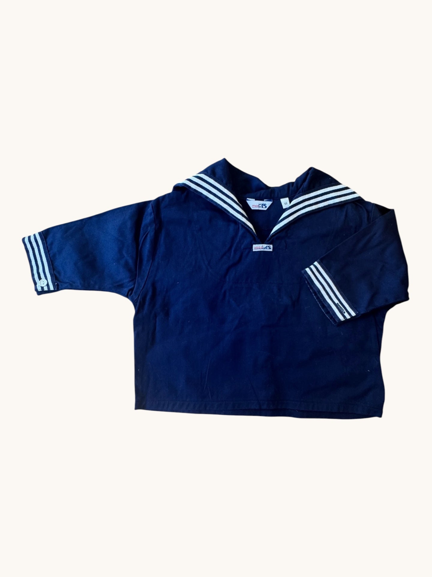Original Kinder Matrosenhemd Dunkelblau – Marine-Kieler mit traditionellem Kragen Gr.86 | modAS