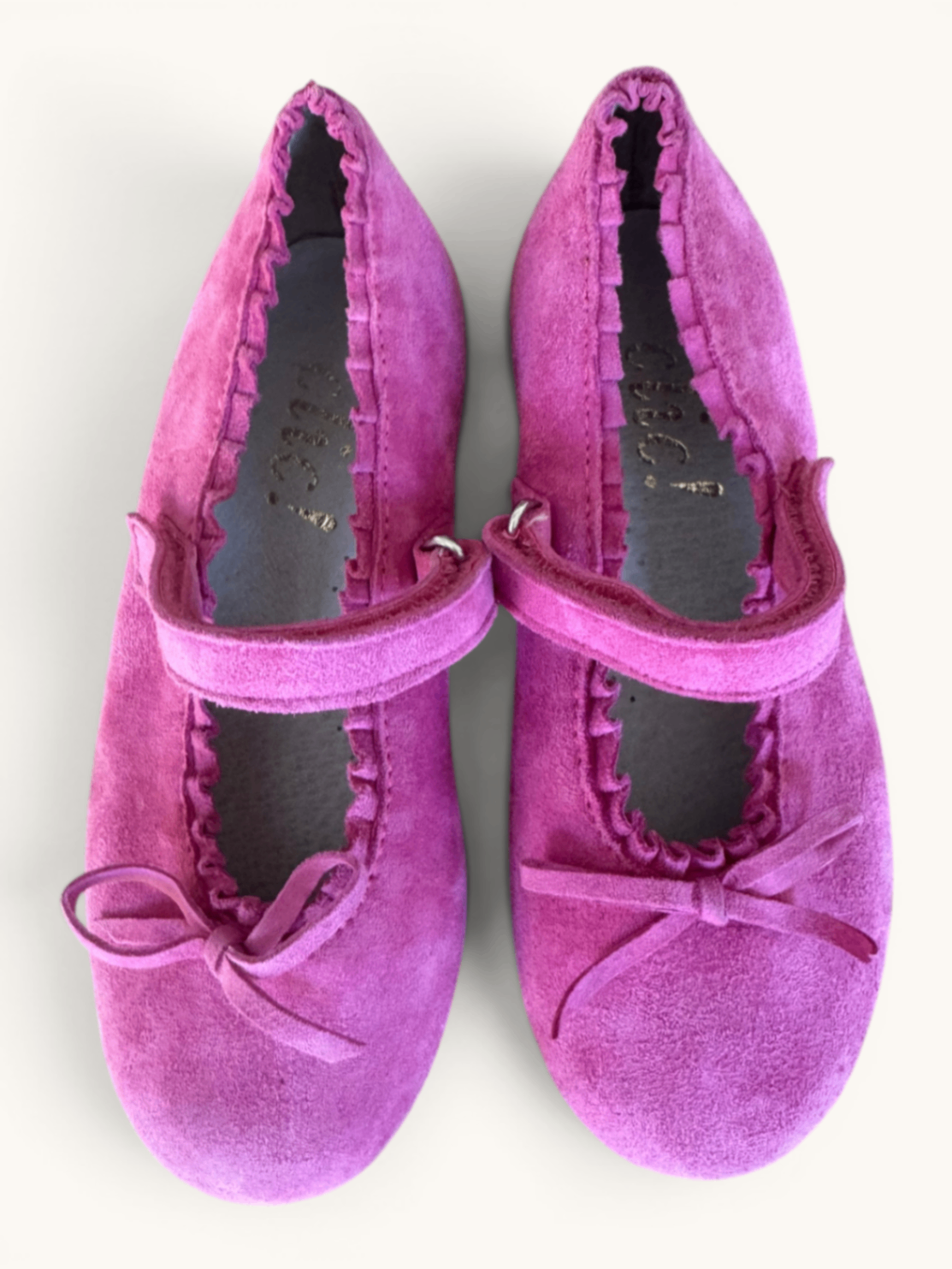 Wildleder-Ballerinas // Knallpink Gr.27 | clic!