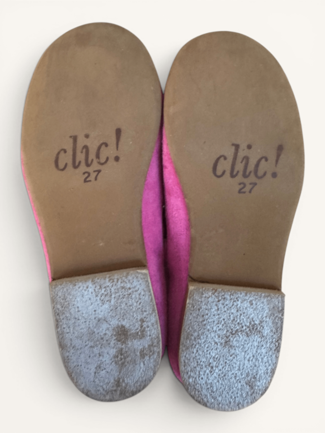 Wildleder-Ballerinas // Knallpink Gr.27 | clic!