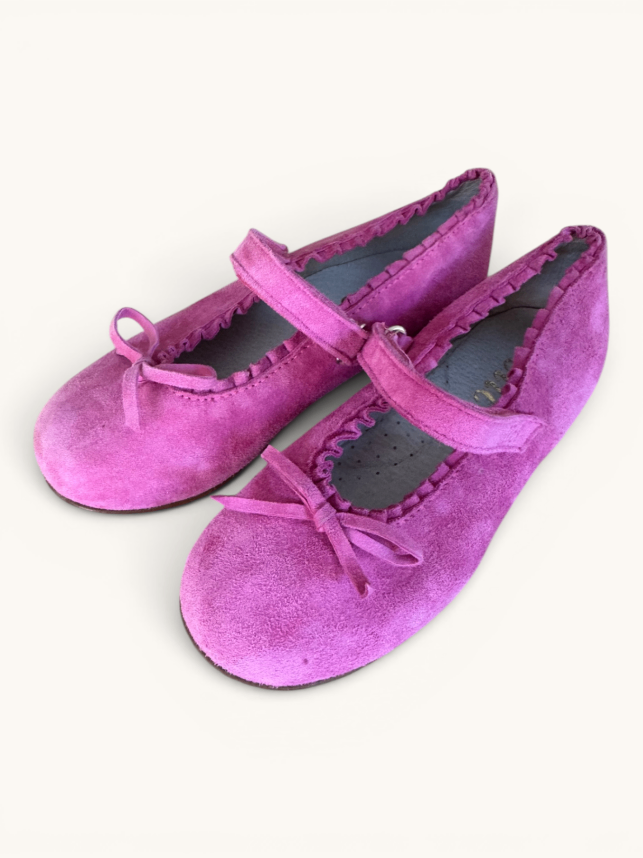 Wildleder-Ballerinas // Knallpink Gr.27 | clic!
