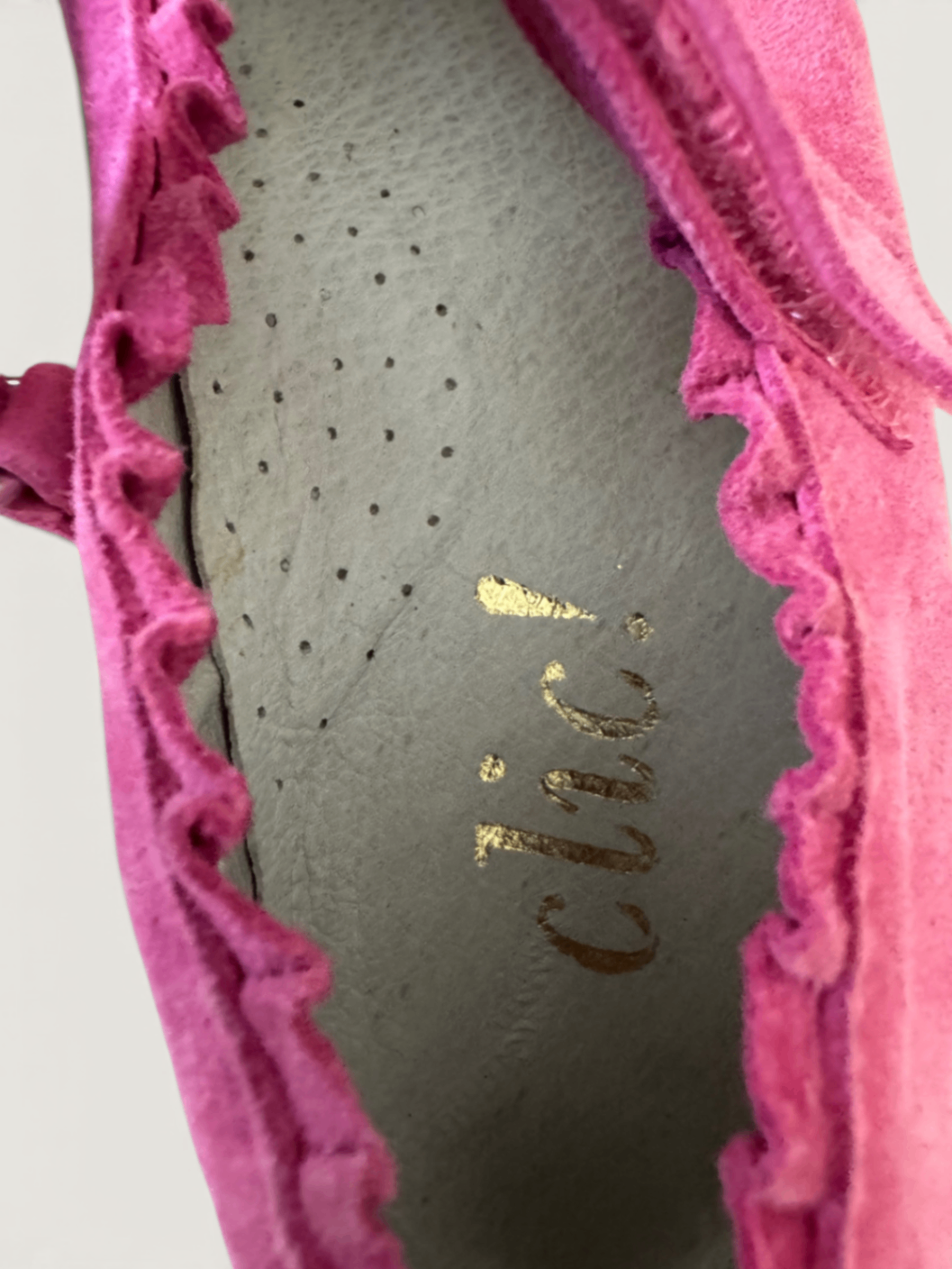 Wildleder-Ballerinas // Knallpink Gr.27 | clic!