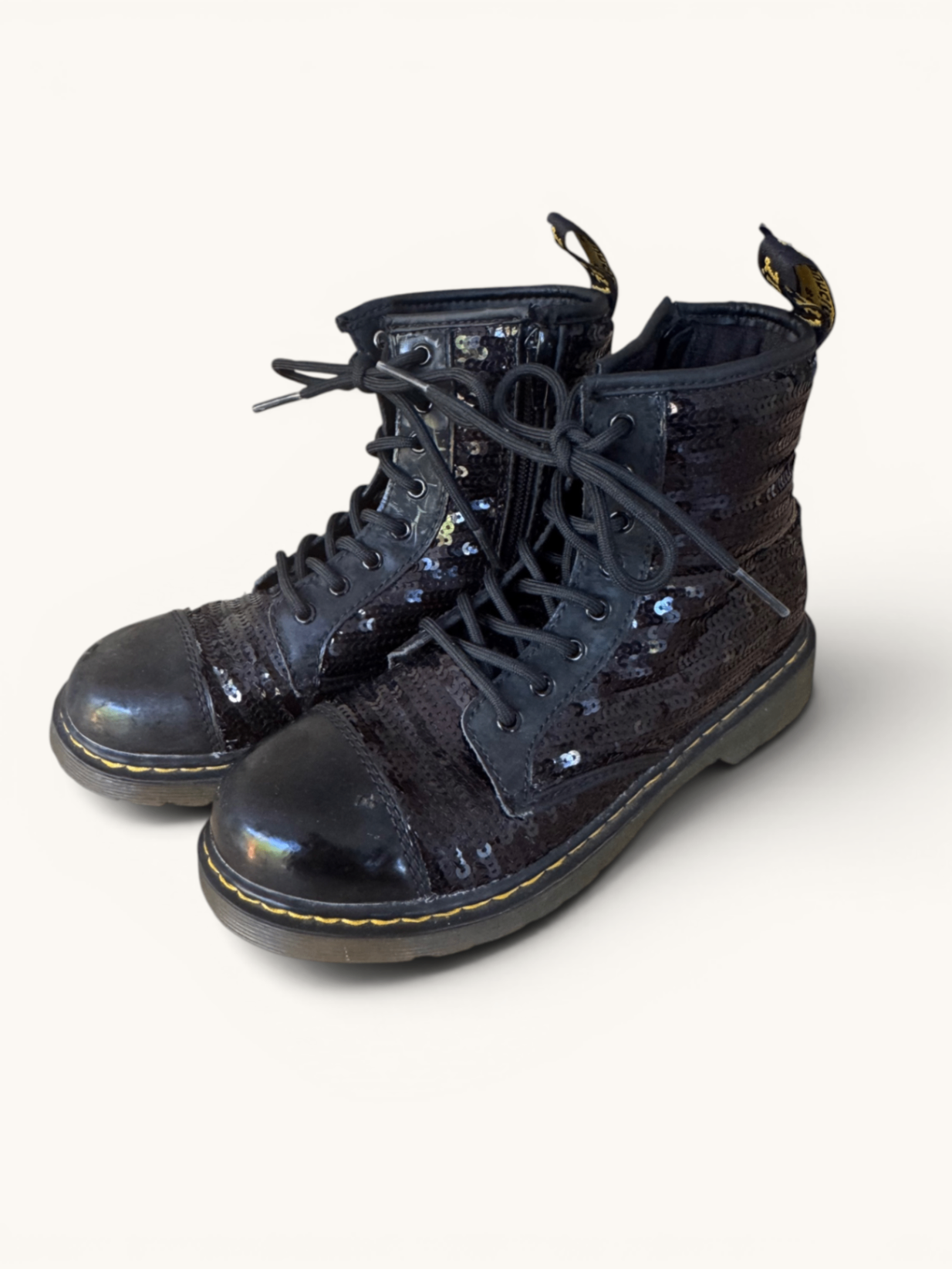 Boots Schwarz, Pailletten Gr.36 | Dr. Martens
