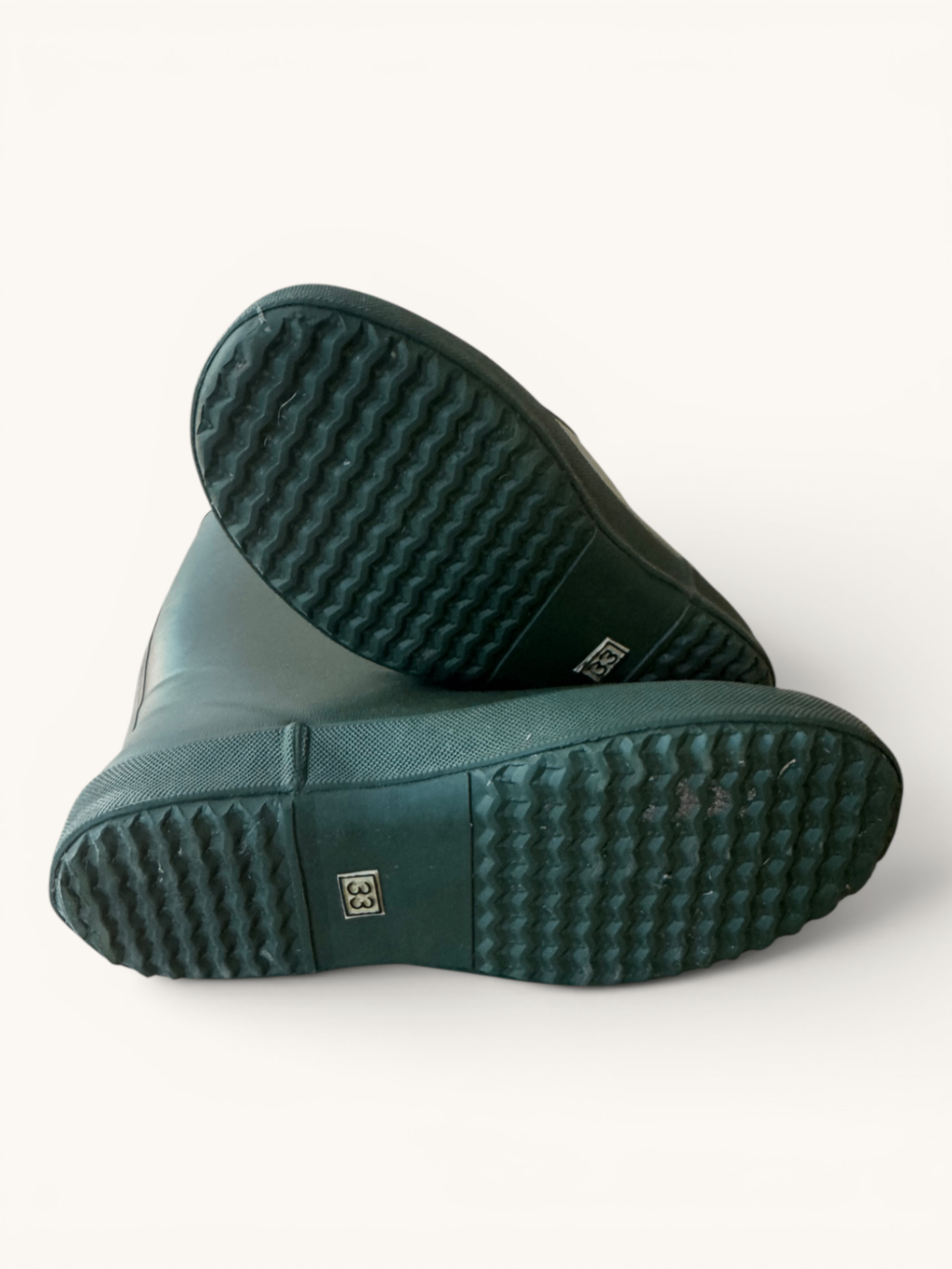 Kinder Gummistiefel Grün – Robuste Regenstiefel mit Schnallen-Detail & Logo Gr.33 | Aigle