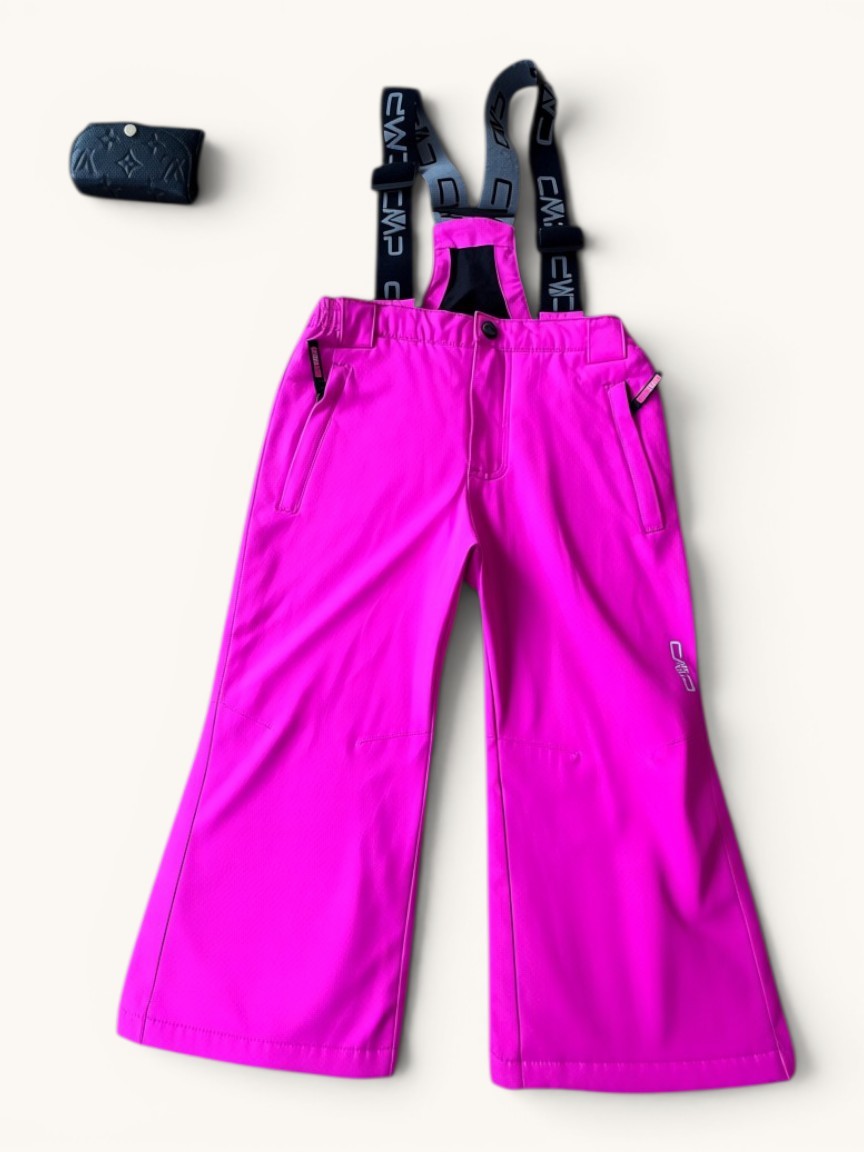 Skihose mit Hosenträgern in Knallpink Gr.98 | CMP
