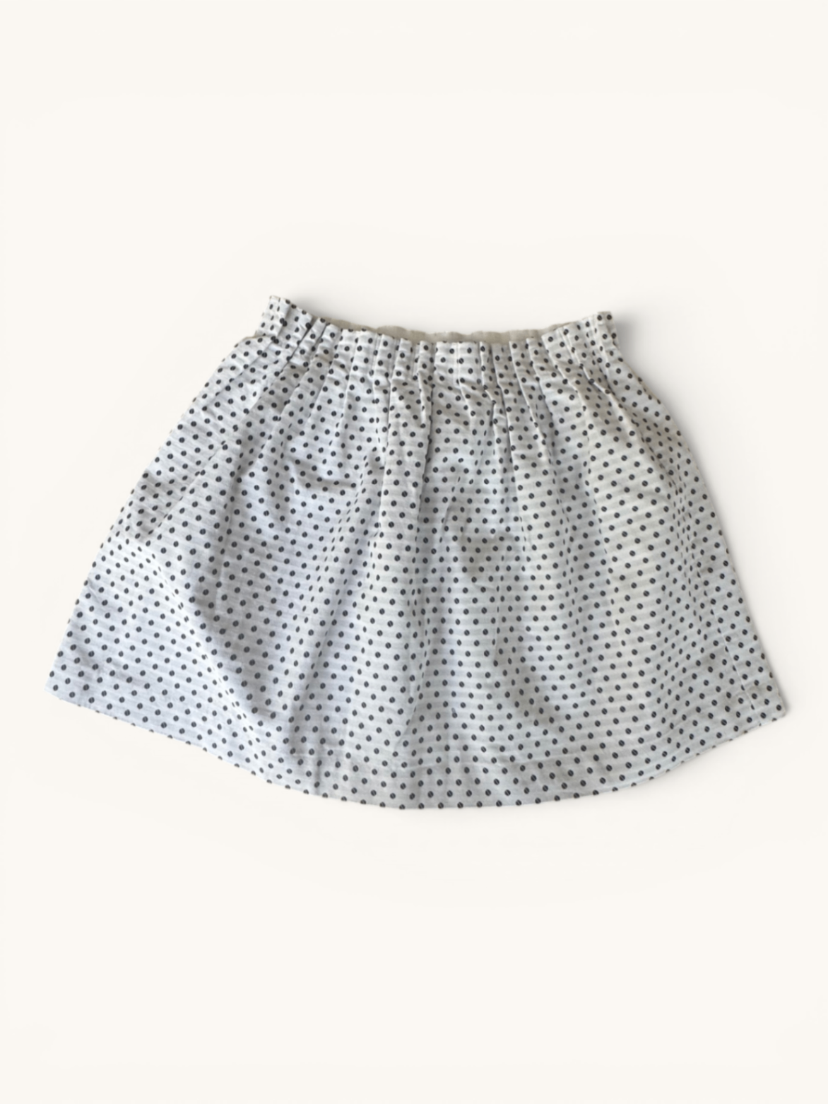Falten-Rock Weiß mit Polka Dots Gr.10A / 140cm | Jacadi Paris