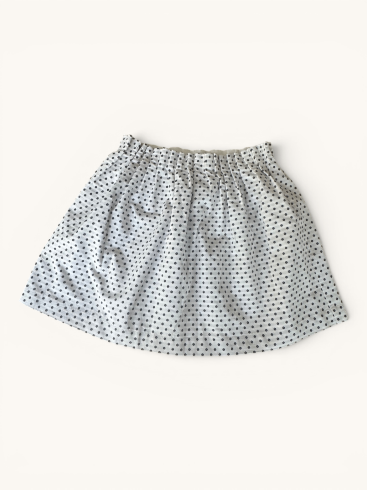 Falten-Rock Weiß mit Polka Dots Gr.10A / 140cm | Jacadi Paris
