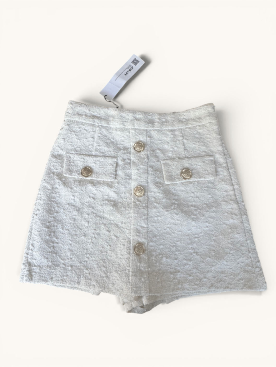 Eleganter Tweed-Skort in Bouclé-Optik Cremeweiß Gr.158/164 | Zara