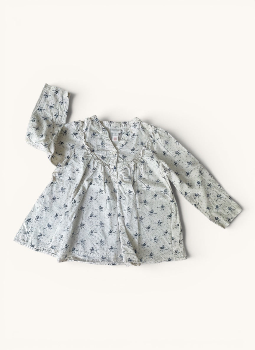 Leichte Baumwollbluse mit Vögelchen-Print Gr.116/122 | Monsoon