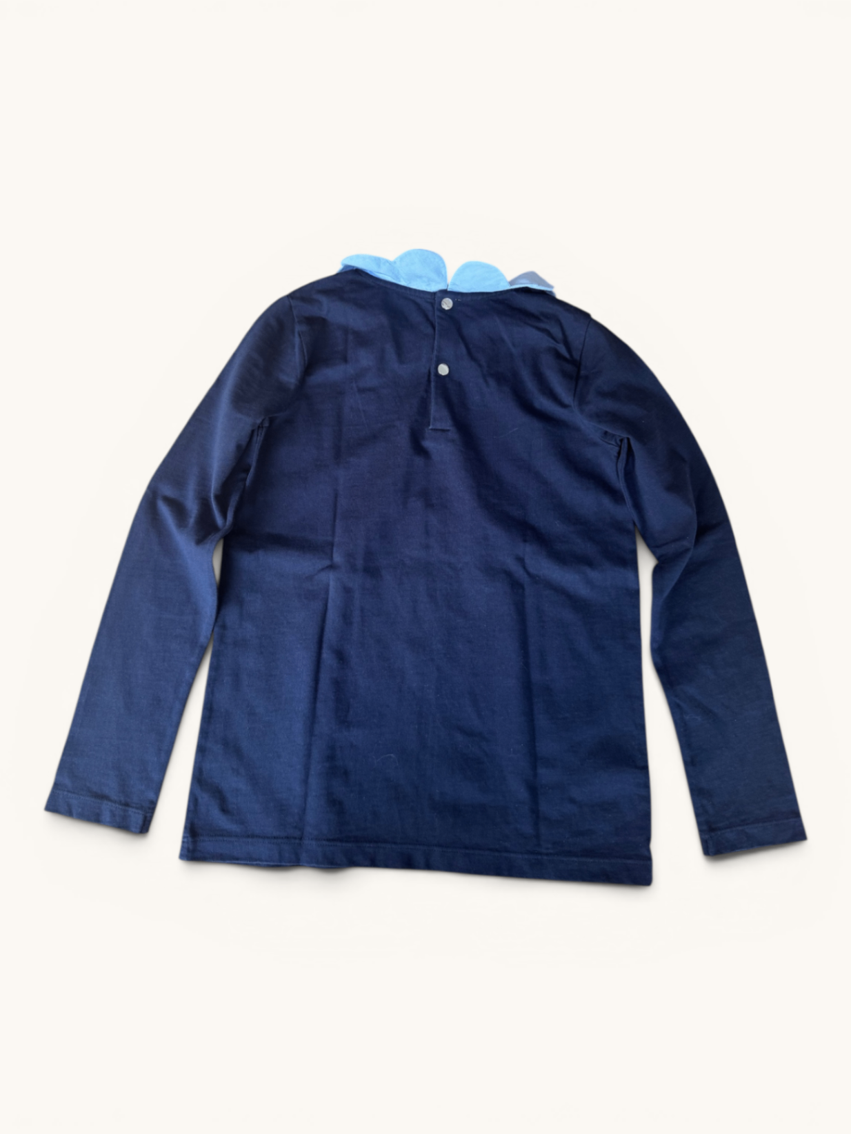 Feines Langarmshirt mit Wellen-Bubikragen Gr.128 | Jacadi Paris