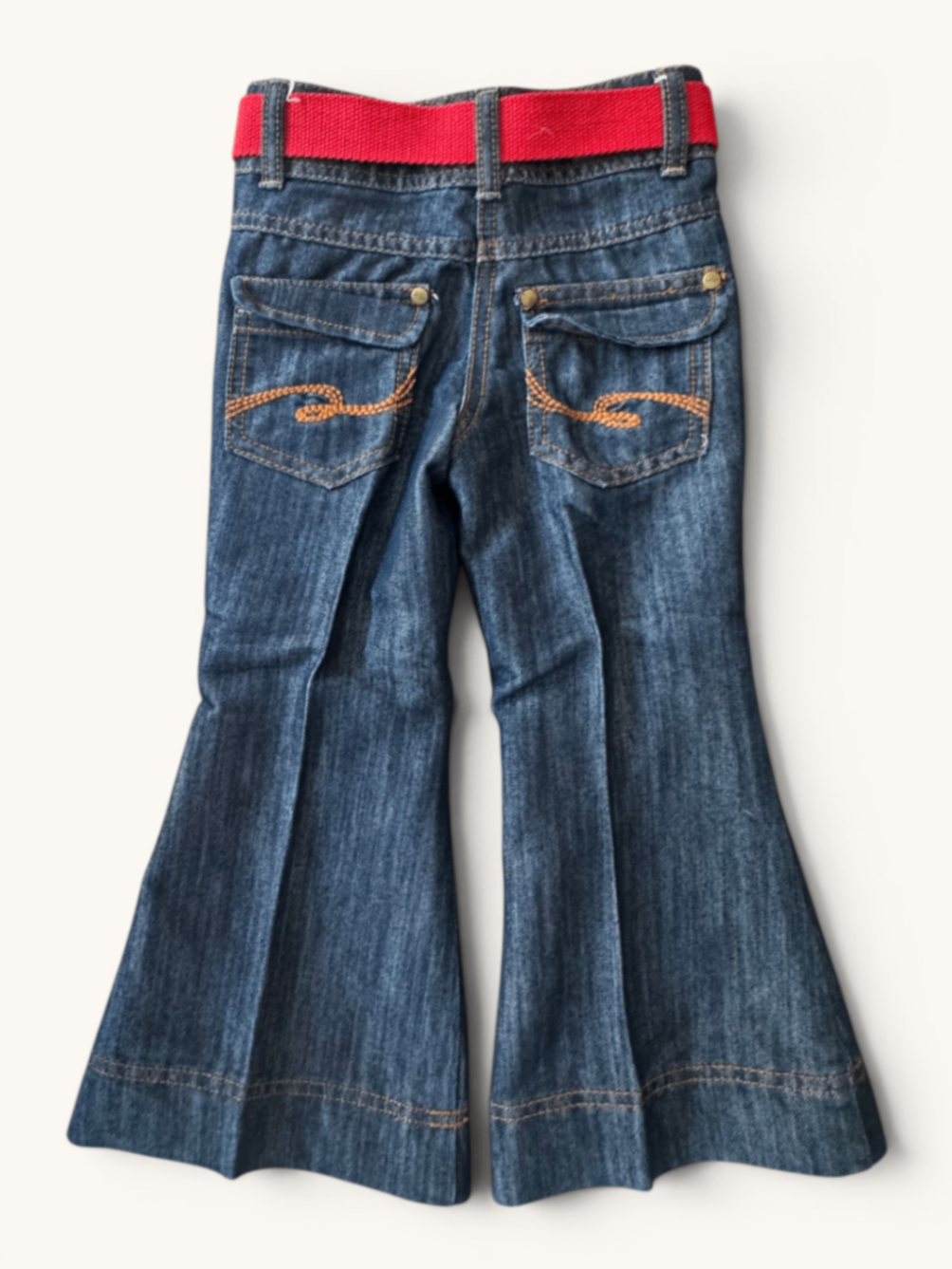 Vintage Y2K Schlagjeans mit buntem Gürtel Gr.104 | next