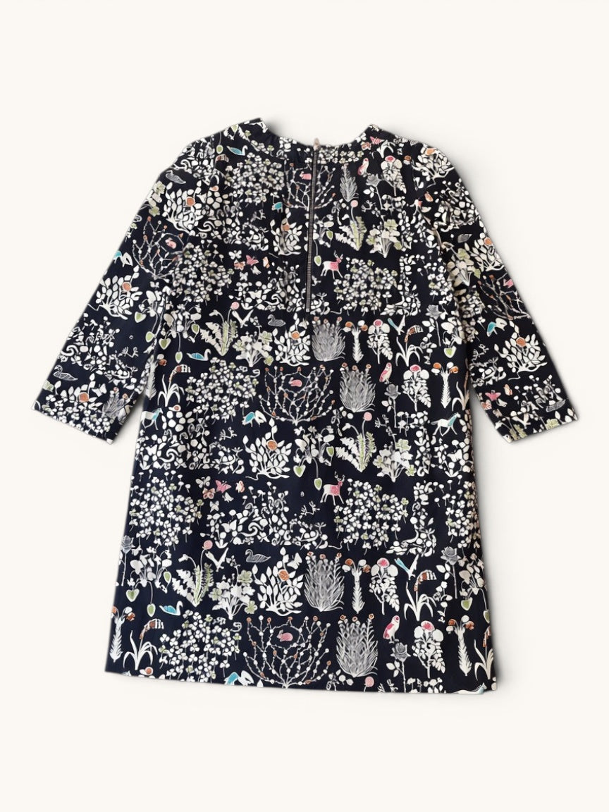 Elegantes Kleid mit filigranem Wald- & Natur-Print Gr.12 | Bonpoint
