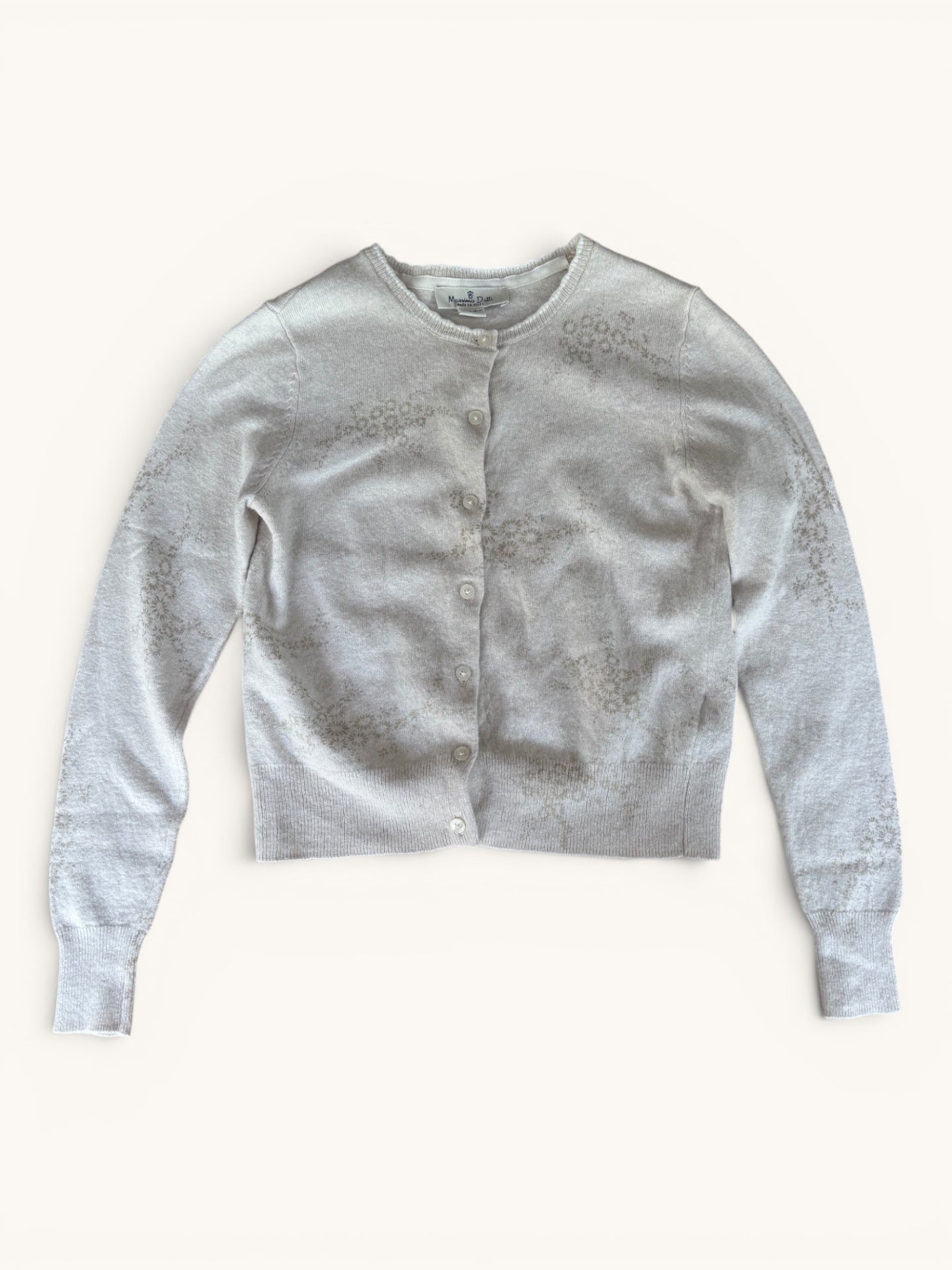 Feinstrick-Cardigan mit floralem Print Gr.9-10Y / 134-146 cm | Massimo Dutti