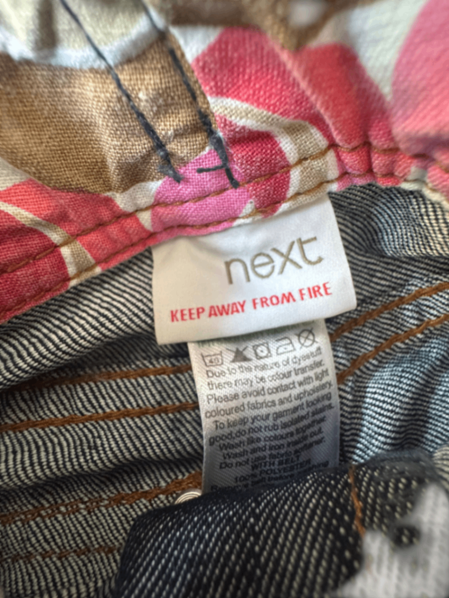 Vintage Y2K Schlagjeans mit buntem Gürtel Gr.104 | next