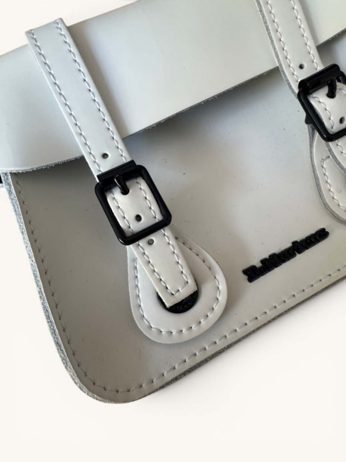Dr. Martens Leder-Satchel Tasche in Cleanem Weiß | Dr. Martens