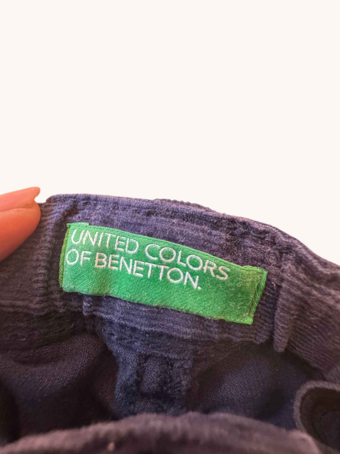 Samtige Feincordhose in kräftigem Dunkelblau Gr.140 | United Colors of Benetton