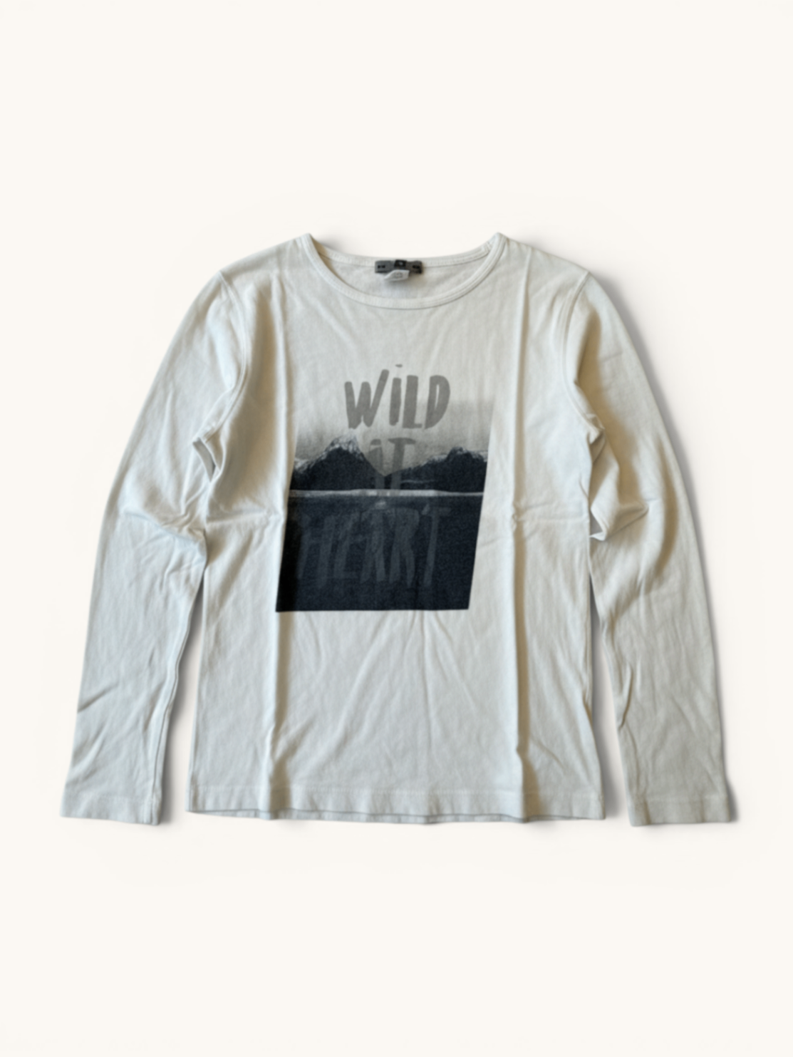 Cooles Wildnis-Longsleeve „Born to be Wild“ Weiß Gr.10 | Bonpoint