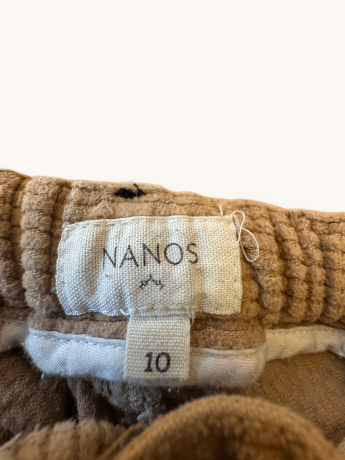 Breitcord-Joggerhose in warmem Beige Gr.10 | NANOS