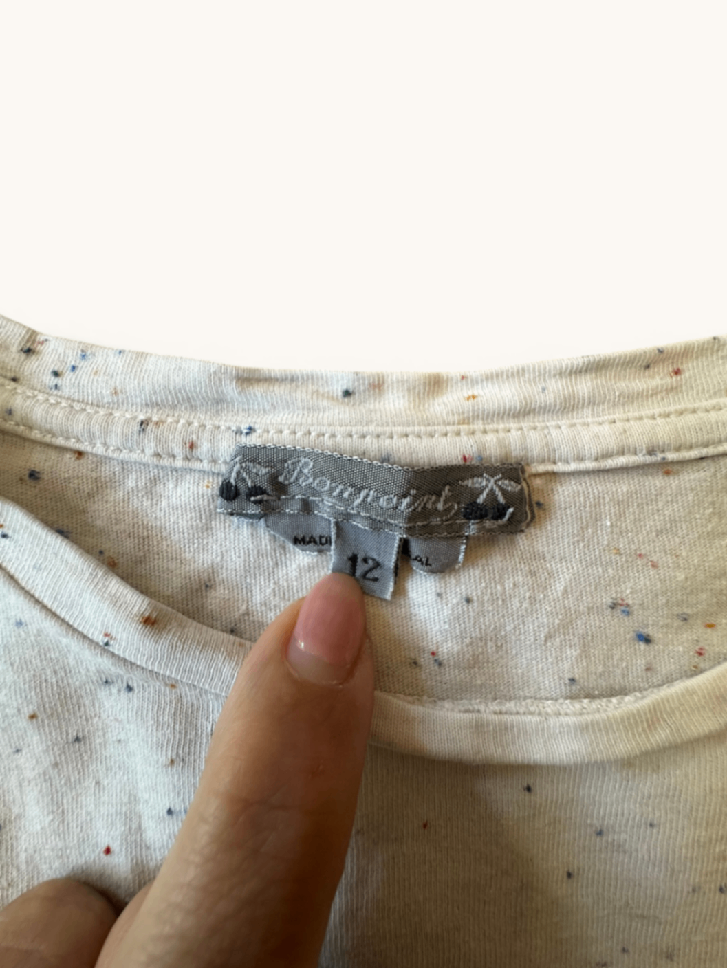Rennwagen-T-Shirt Creme Gr.10 | Bonpoint