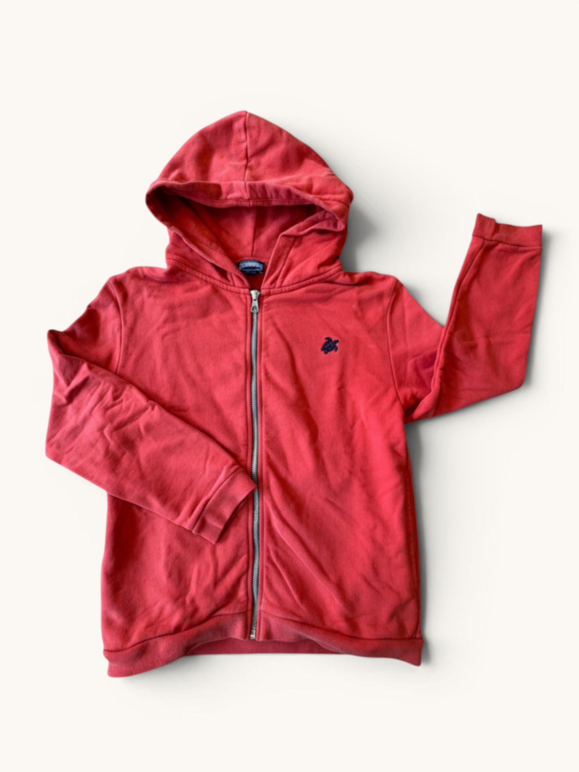 portliche Zip-Kapuzenjacke mit Schildkröten-Print Rot Gr.140 cm | Vilebrequin