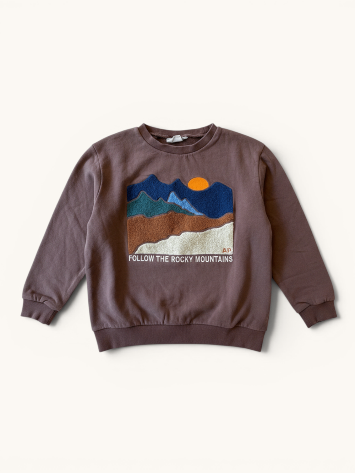 benteuer-Sweatshirt „Rocky Mountains“ Braun Gr.10A | Arsène & Les Pipelettes