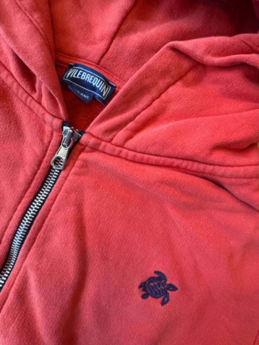 portliche Zip-Kapuzenjacke mit Schildkröten-Print Rot Gr.140 cm | Vilebrequin