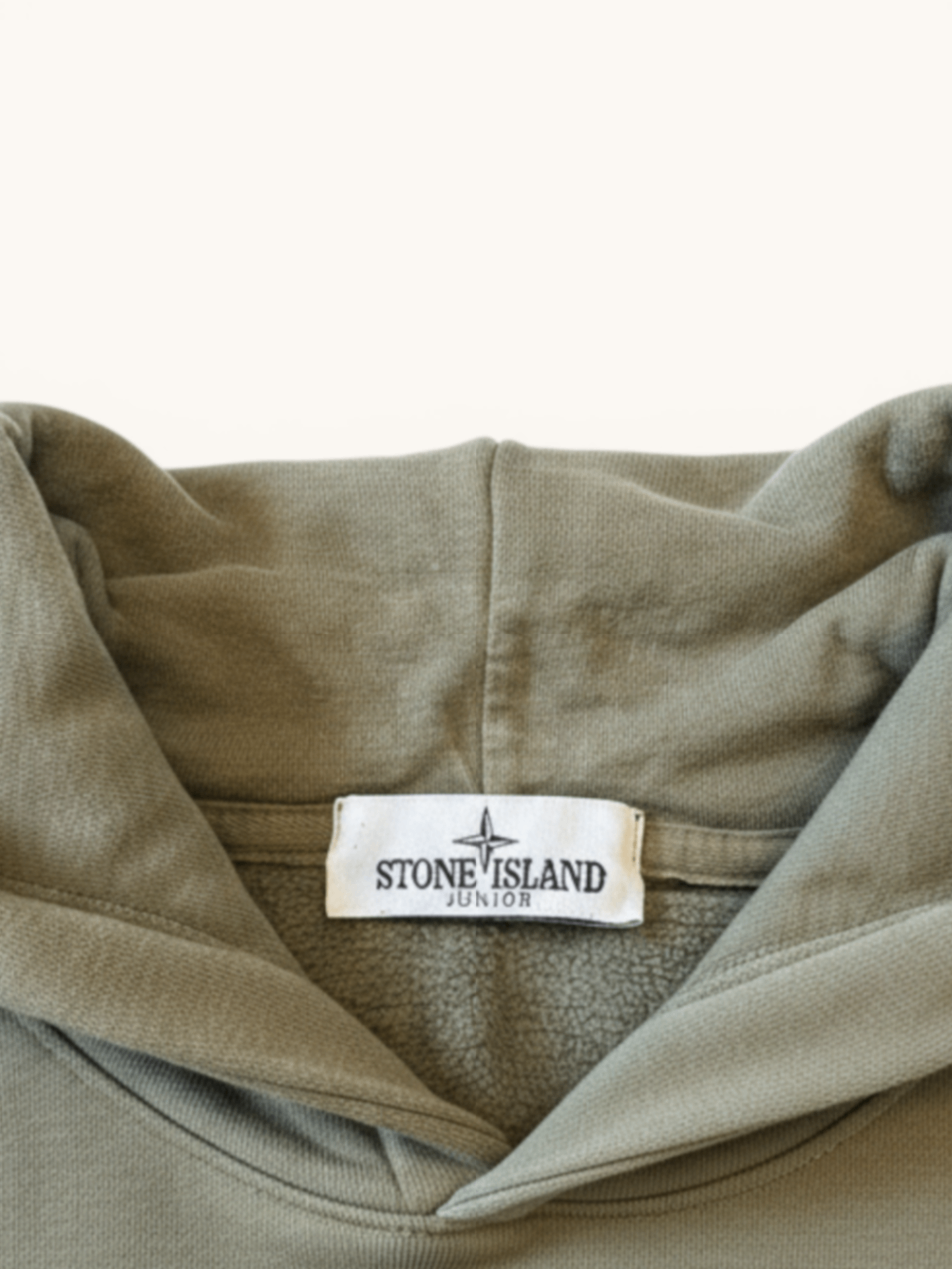remium Zip-Hoodie im Material-Mix Oliv-Schwarz Gr.10 | Stone Island Junior