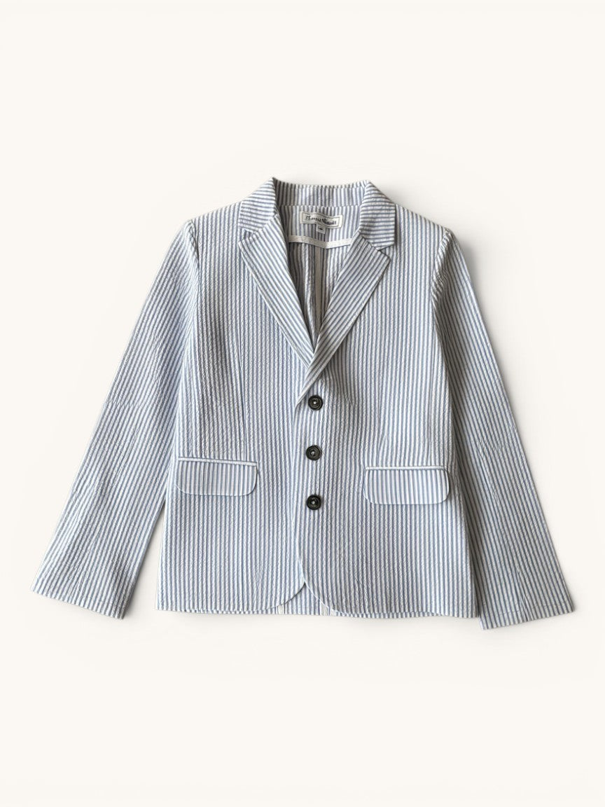 Klassischer Seersucker-Blazer gestreift | Tartine et Chocolat