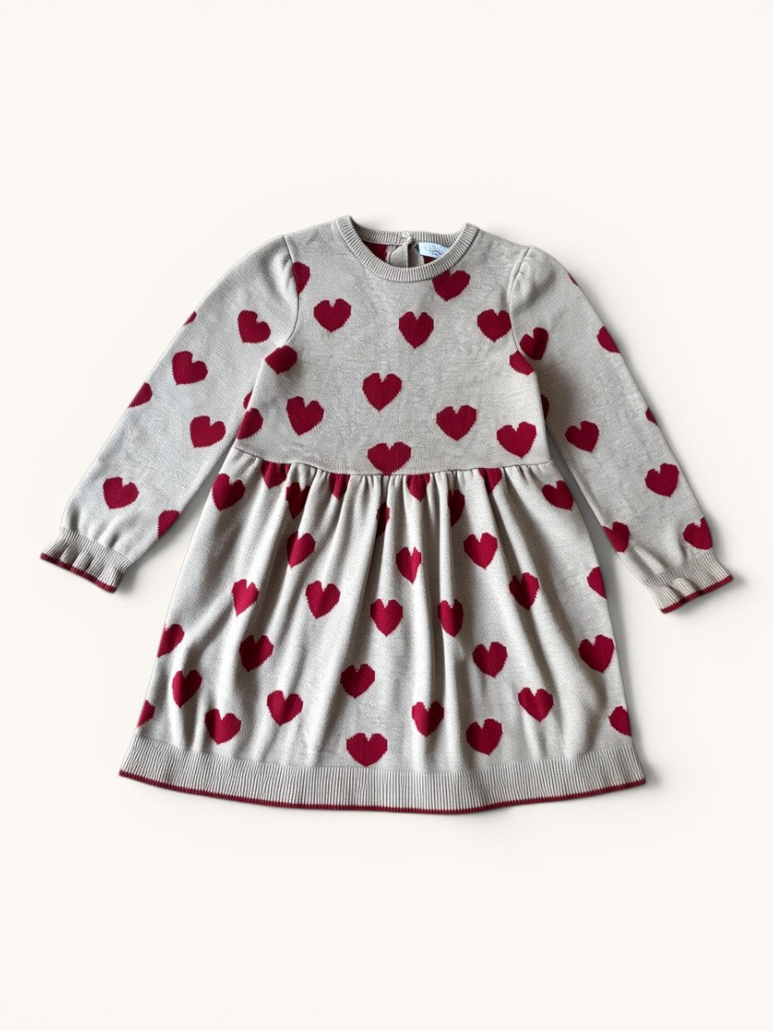 Kleid Beige, Rot Gr.110 | Hust and Claire