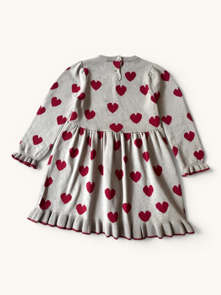 Kleid Beige, Rot Gr.110 | Hust and Claire