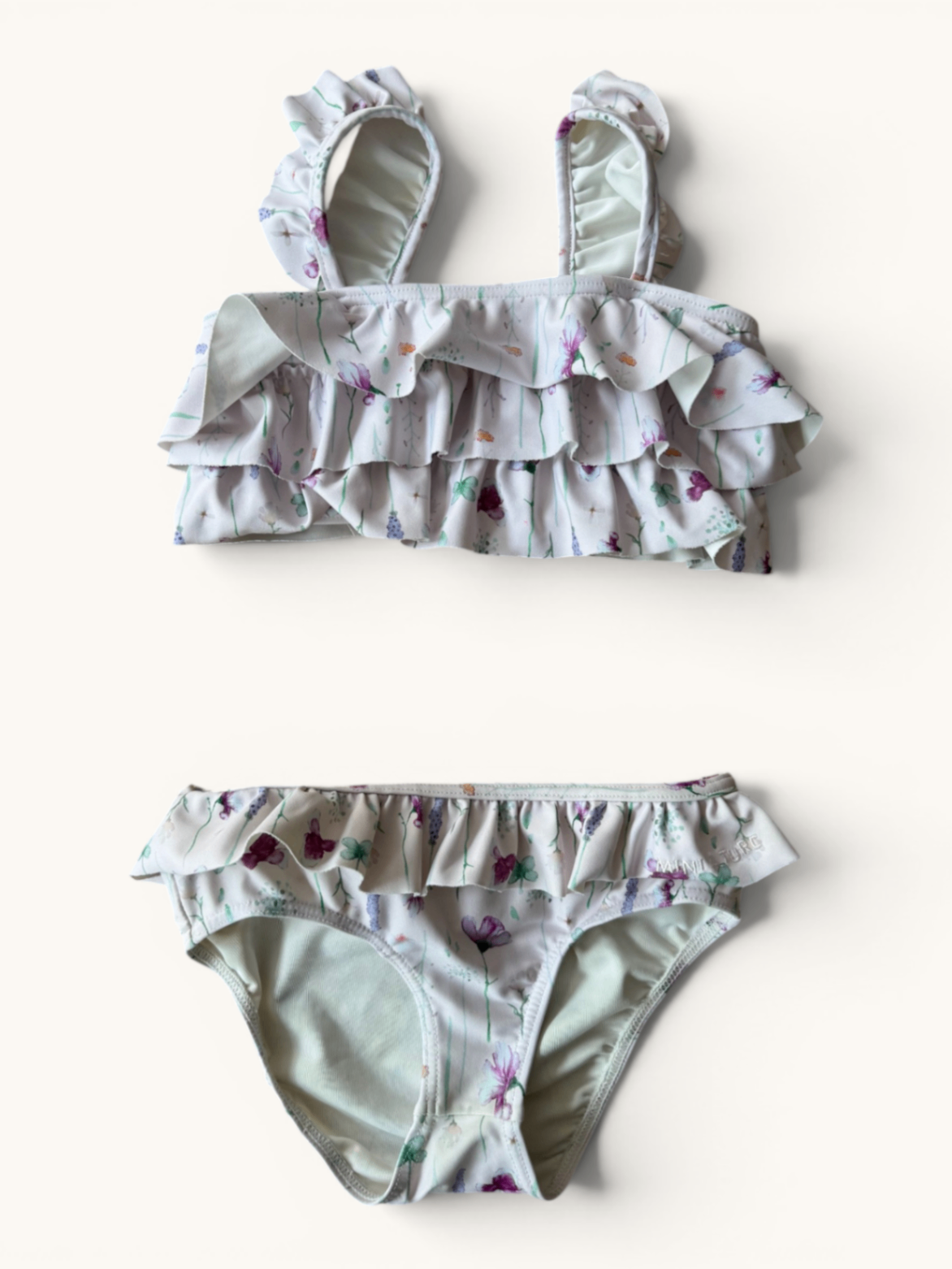 Romantischer Bikini mit Blumen-Print & Rüschen Gr.110 | MiniATure