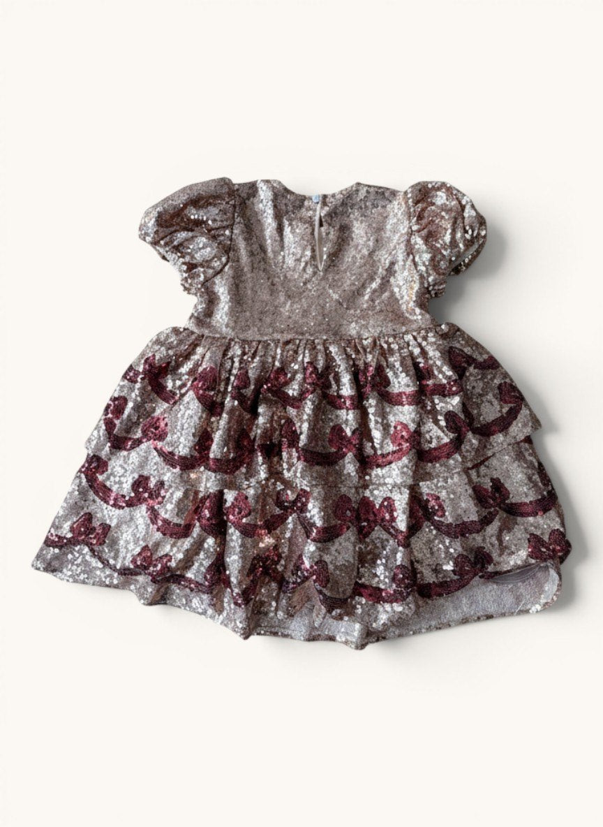 Festliches Pailletten-Kleid mit Schleifen-Muster | Konges Sløjd