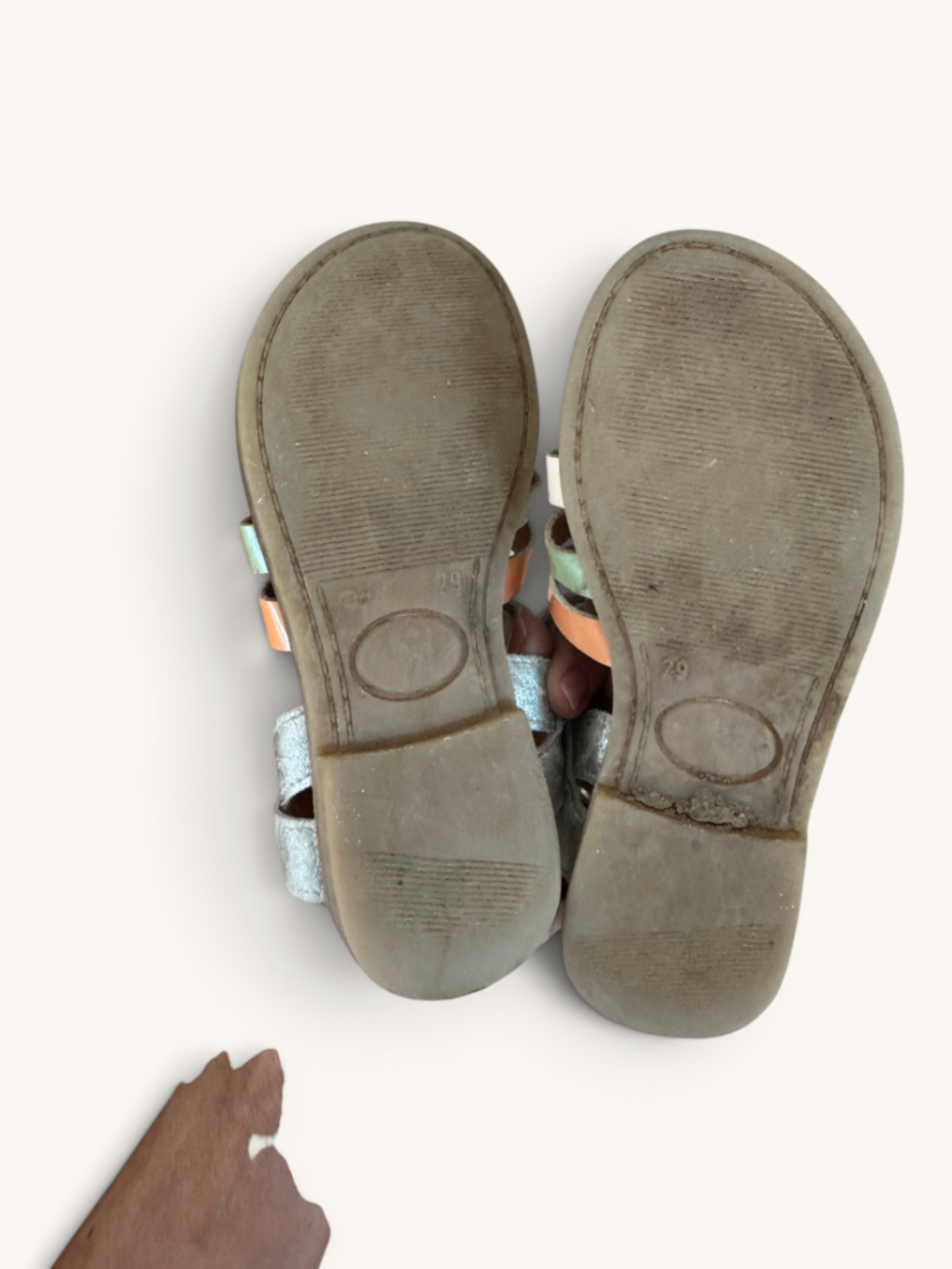 Bunte Lackleder-Sandalen in Pastell Gr.29 | Ocra