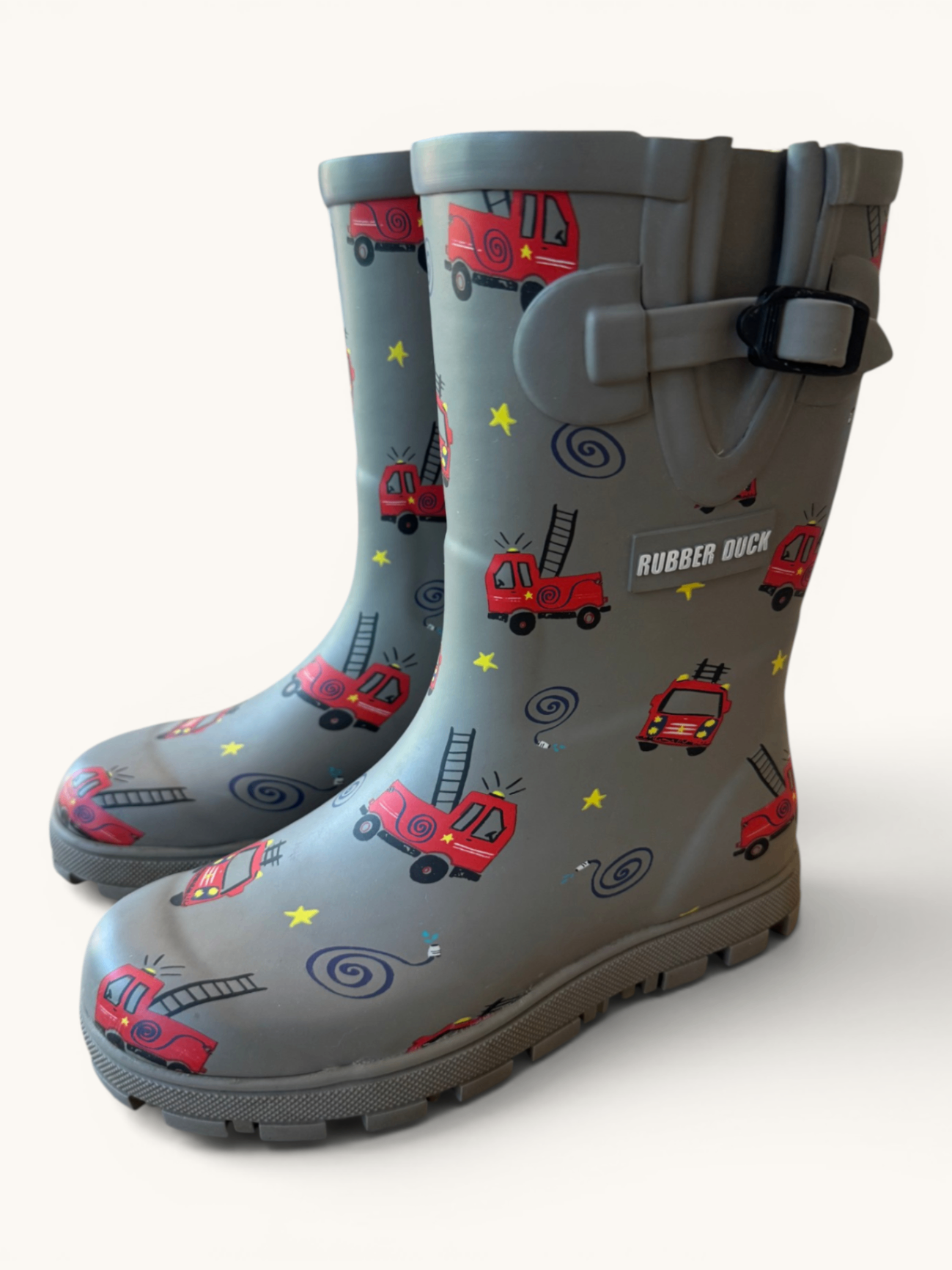 Gummistiefel Grau mit Feuerwehr-Motiv Gr.30 | Rubber Duck