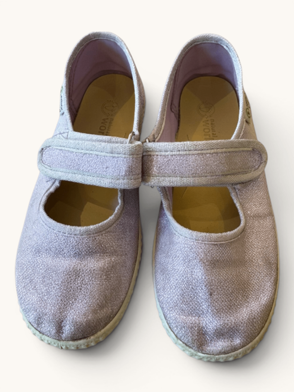 Glitzer-Slipper / Stoff-Ballerinas Lila Gr.28 | Natural World