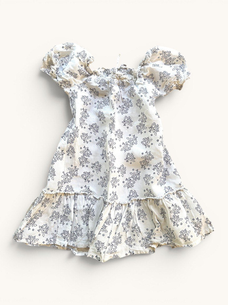 Romantisches Blumenkleid mit Puffärmeln Gr.116 | The New Society