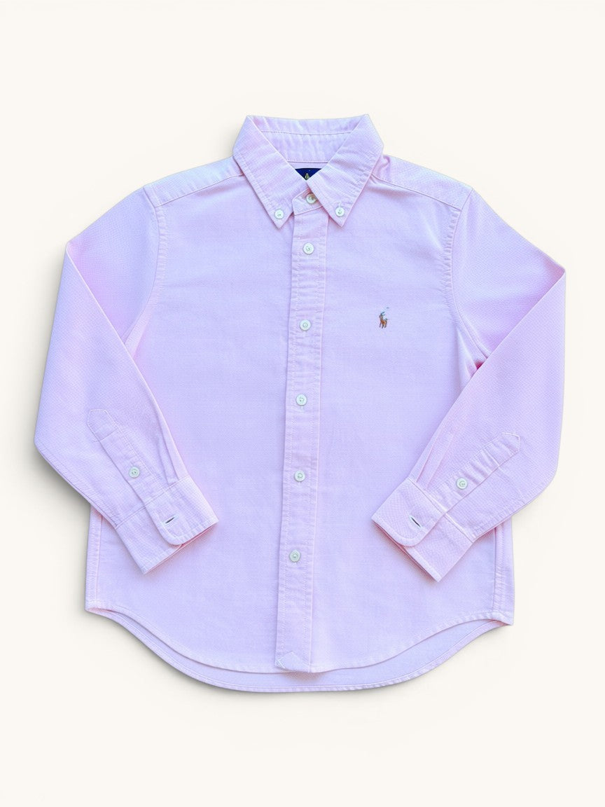 Rosa Oxford-Hemd mit Polo-Stickerei Gr.5 | Ralph Lauren