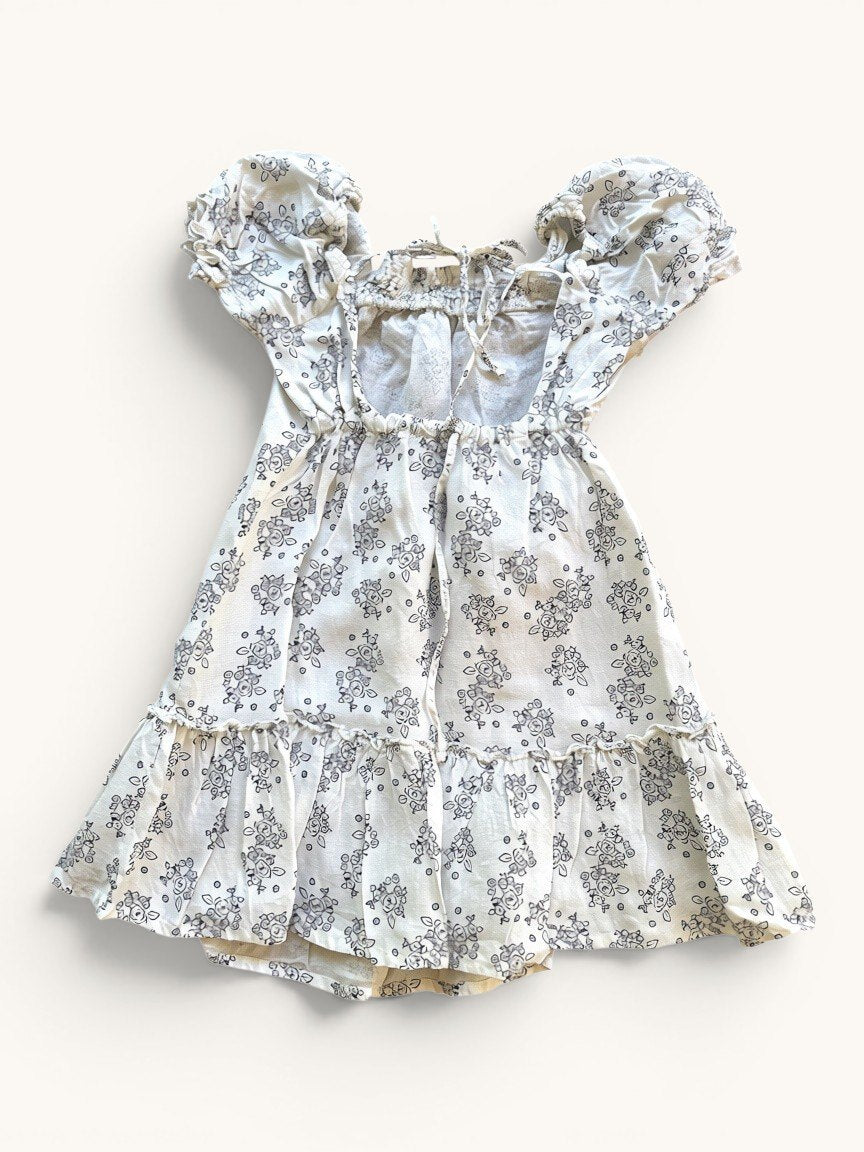 Romantisches Blumenkleid mit Puffärmeln Gr.116 | The New Society