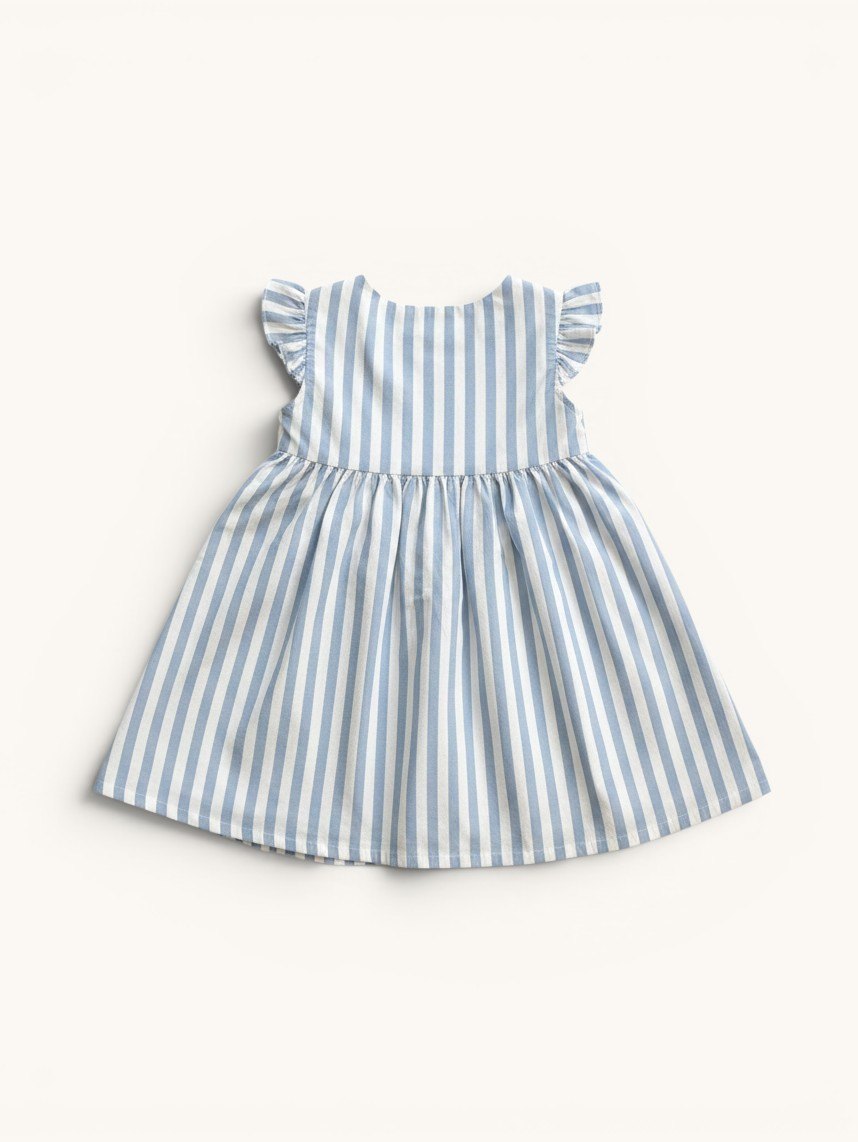 Gestreiftes Sommerkleid mit Quasten & Pompons Gr.3 / 98 | Billieblush