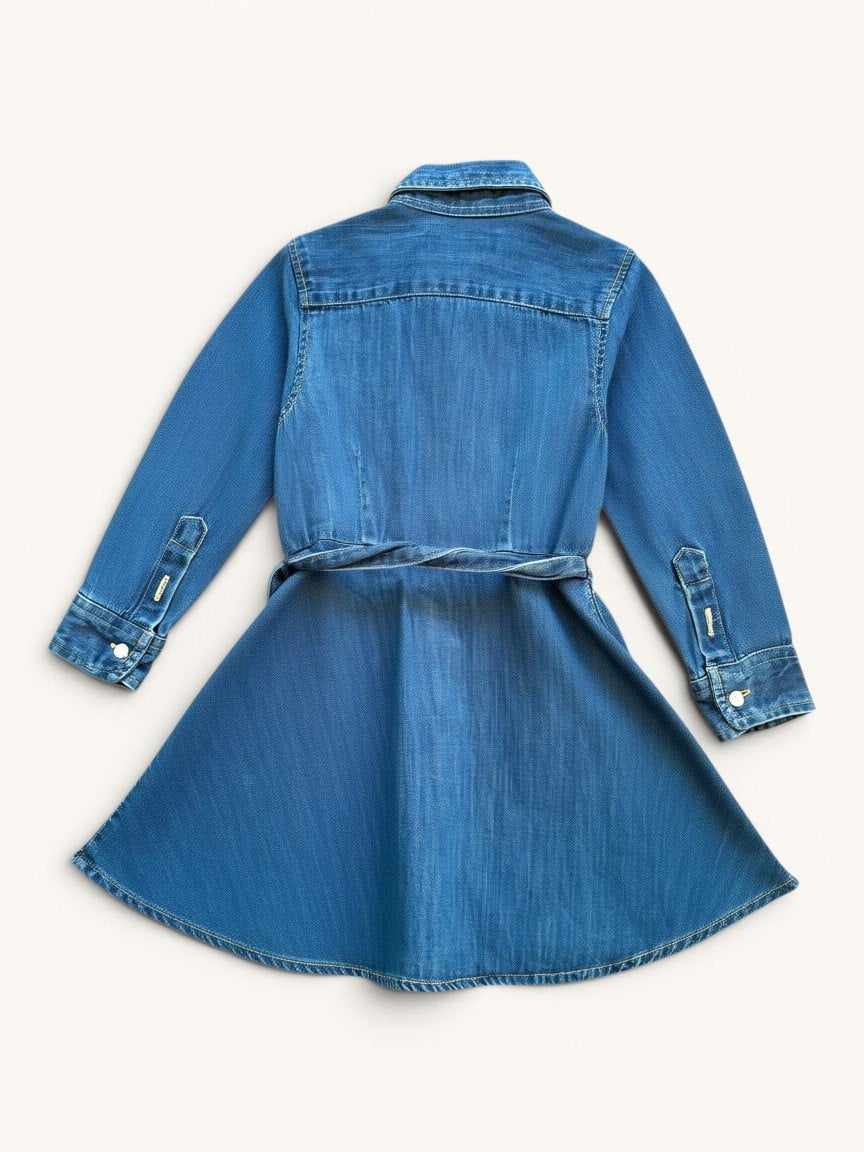 Denim-Blusenkleid mit Bindegürtel Gr. 92/2 | Ralph Lauren