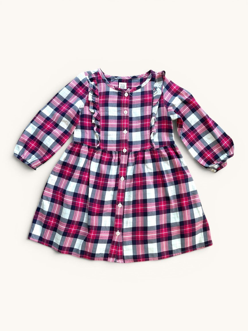Kariertes Blusenkleid mit Rüschen Gr.98 | baby GAP