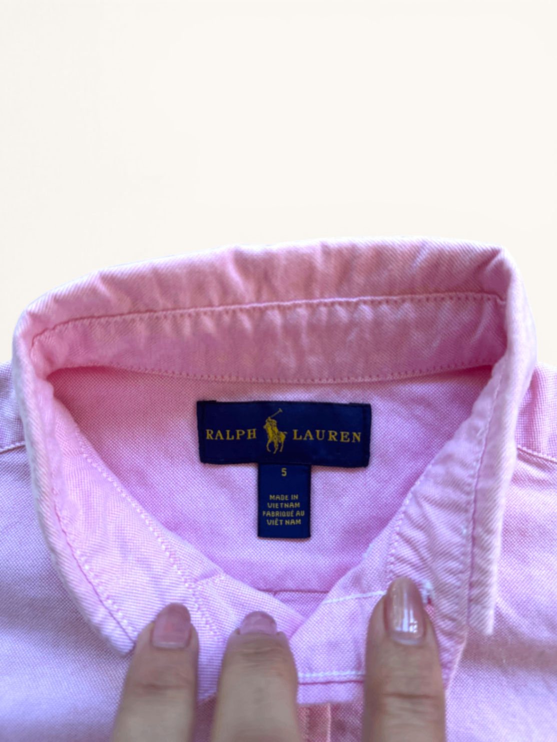 Rosa Oxford-Hemd mit Polo-Stickerei Gr.5 | Ralph Lauren