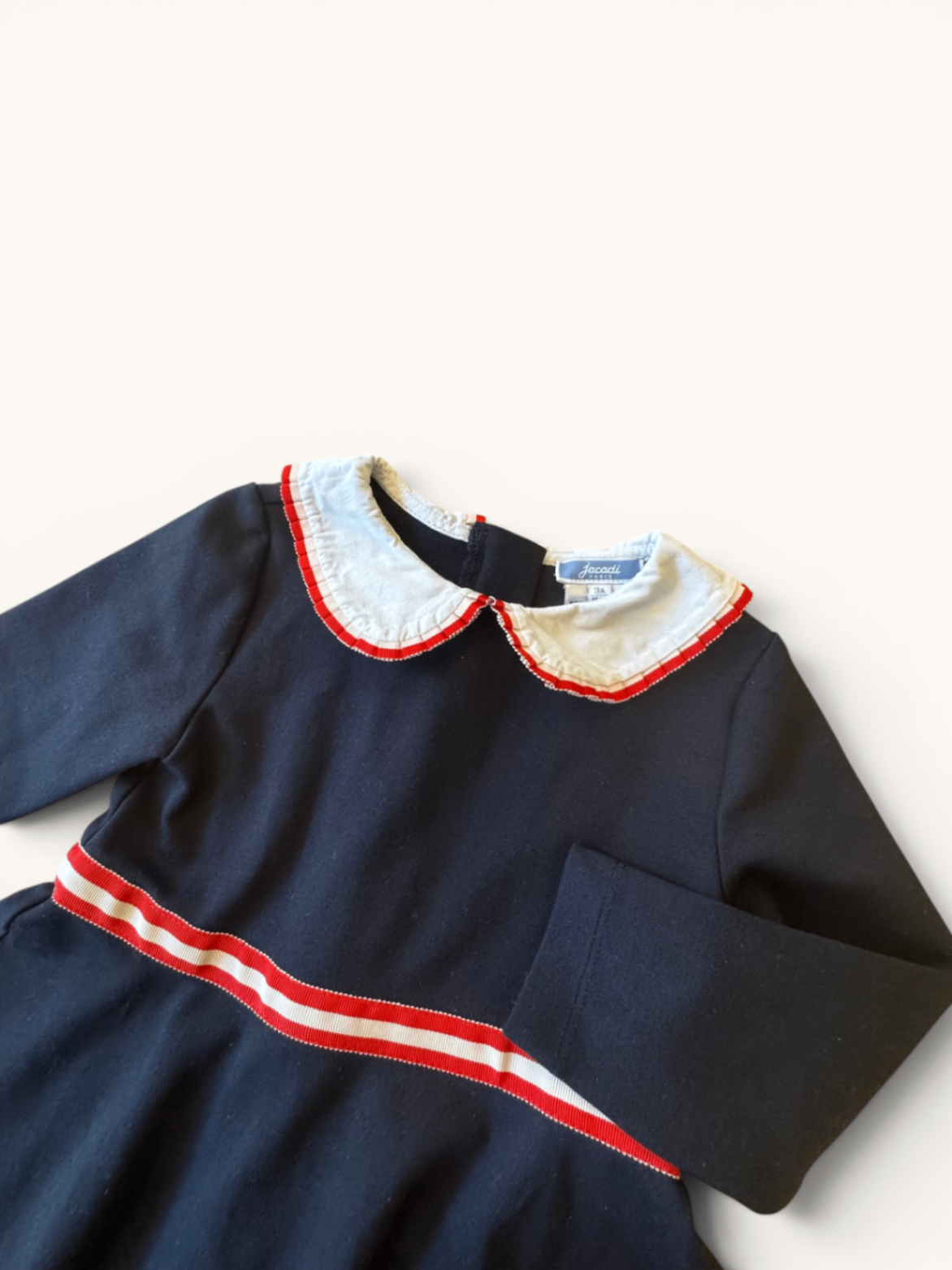 Langarm-Kleid mit Peter-Pan-Kragen Dunkelblau Gr.92/98 | Jacardi