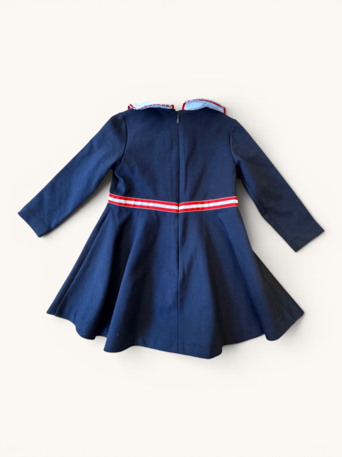 Langarm-Kleid mit Peter-Pan-Kragen Dunkelblau Gr.92/98 | Jacardi